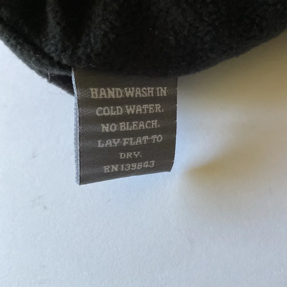 FRENCH KNOT WOOL KNIT BEANIE WITH POM FLEECE LINED PINK BLACK NWOT